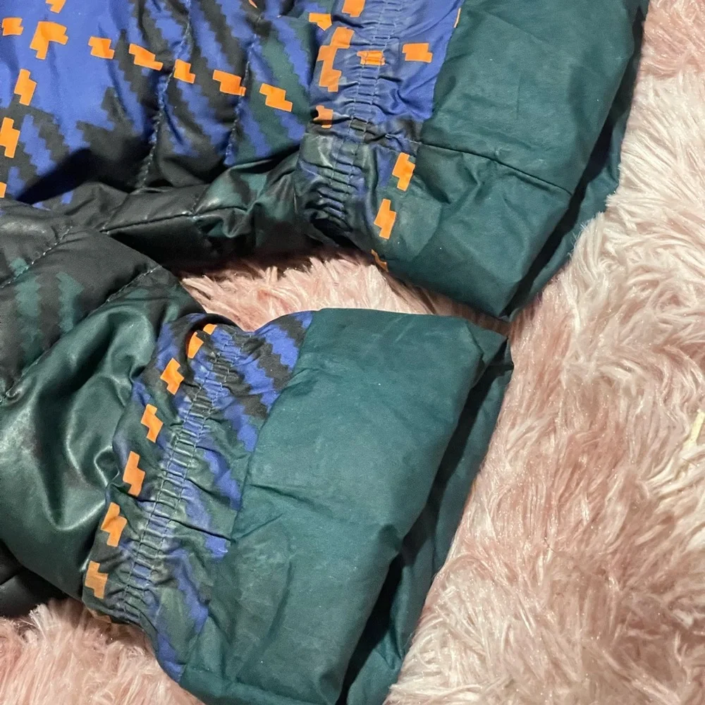 The North Face Quilted Jacket | Blue Green Patterned‎ Puffer